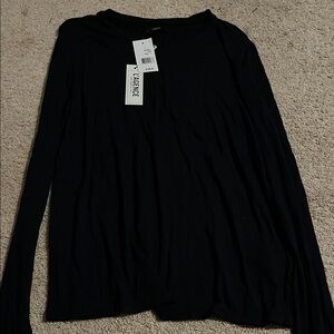 L'AGENCE Elegant Black Long Sleeve Tee